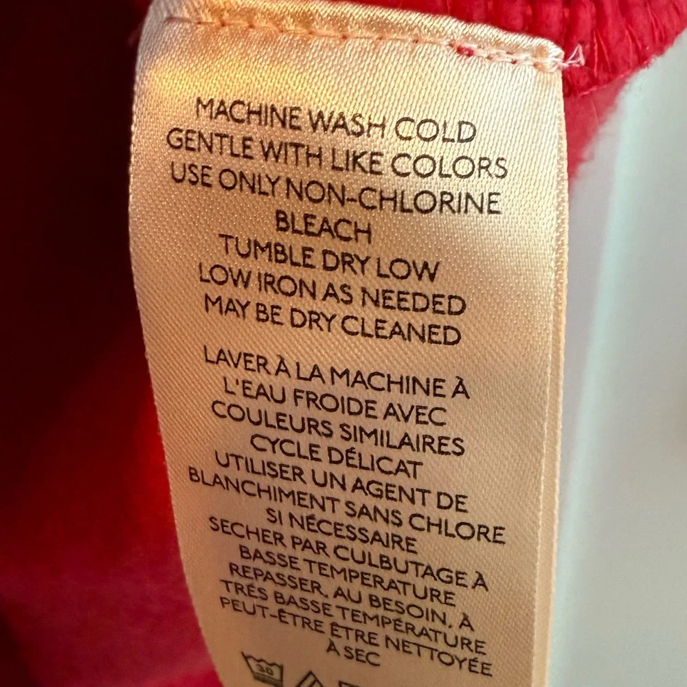 Anthropologie Maeve Large Rebecca Mayfield Red Oui Sweatshirt Parisian Boho - Picture 4 of 7